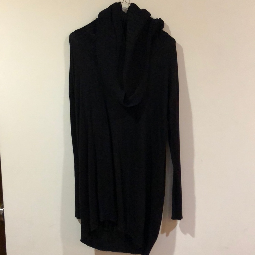Black cowel neck sweater dress